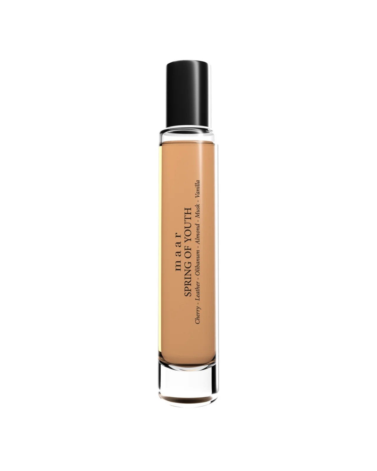 1. maar Spring Of Youth perfume oil in clear glass bottle with black cap, 10ml