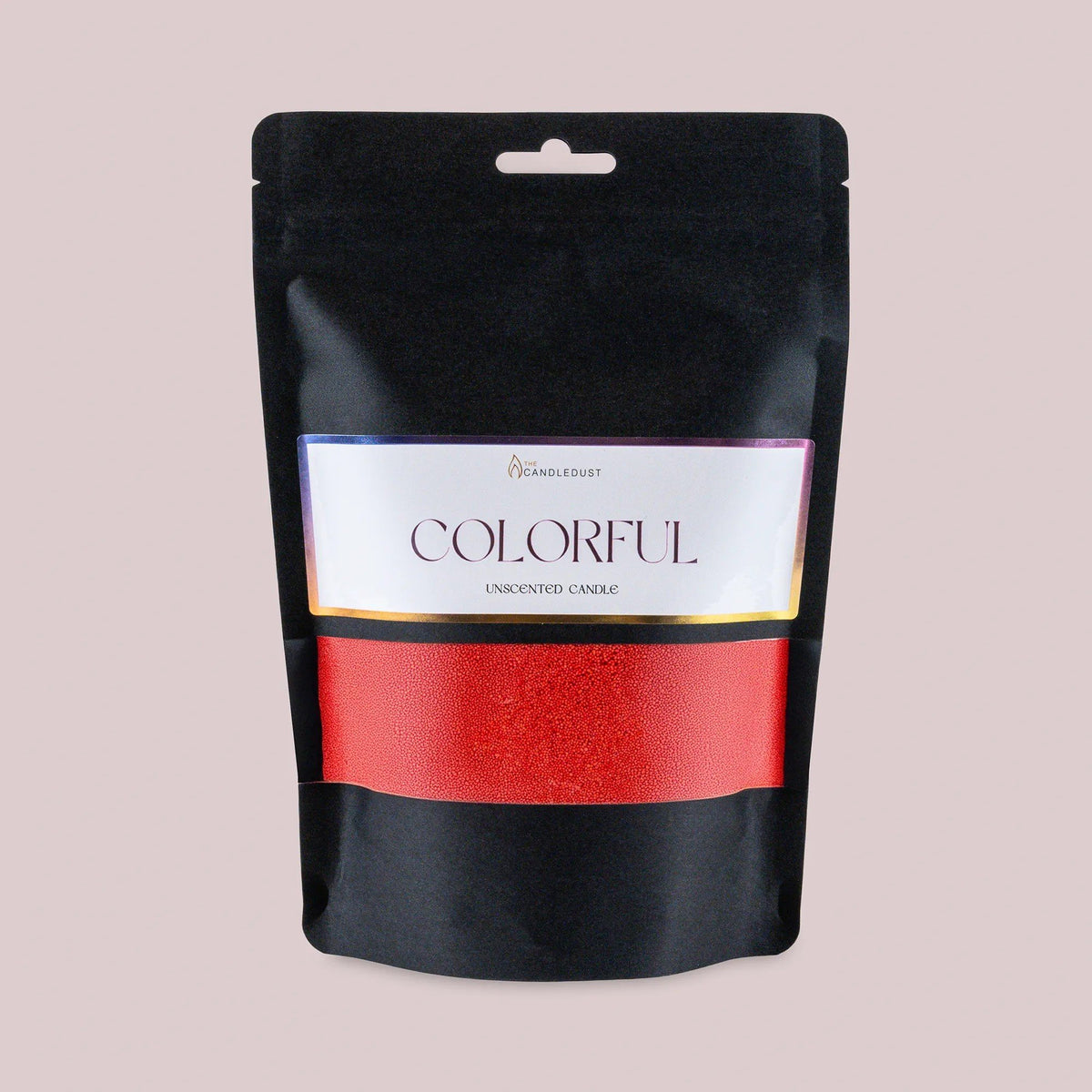 2. Candledust powdered candle refill kit in unscented red, 330g, in black packaging with colorful label on light background