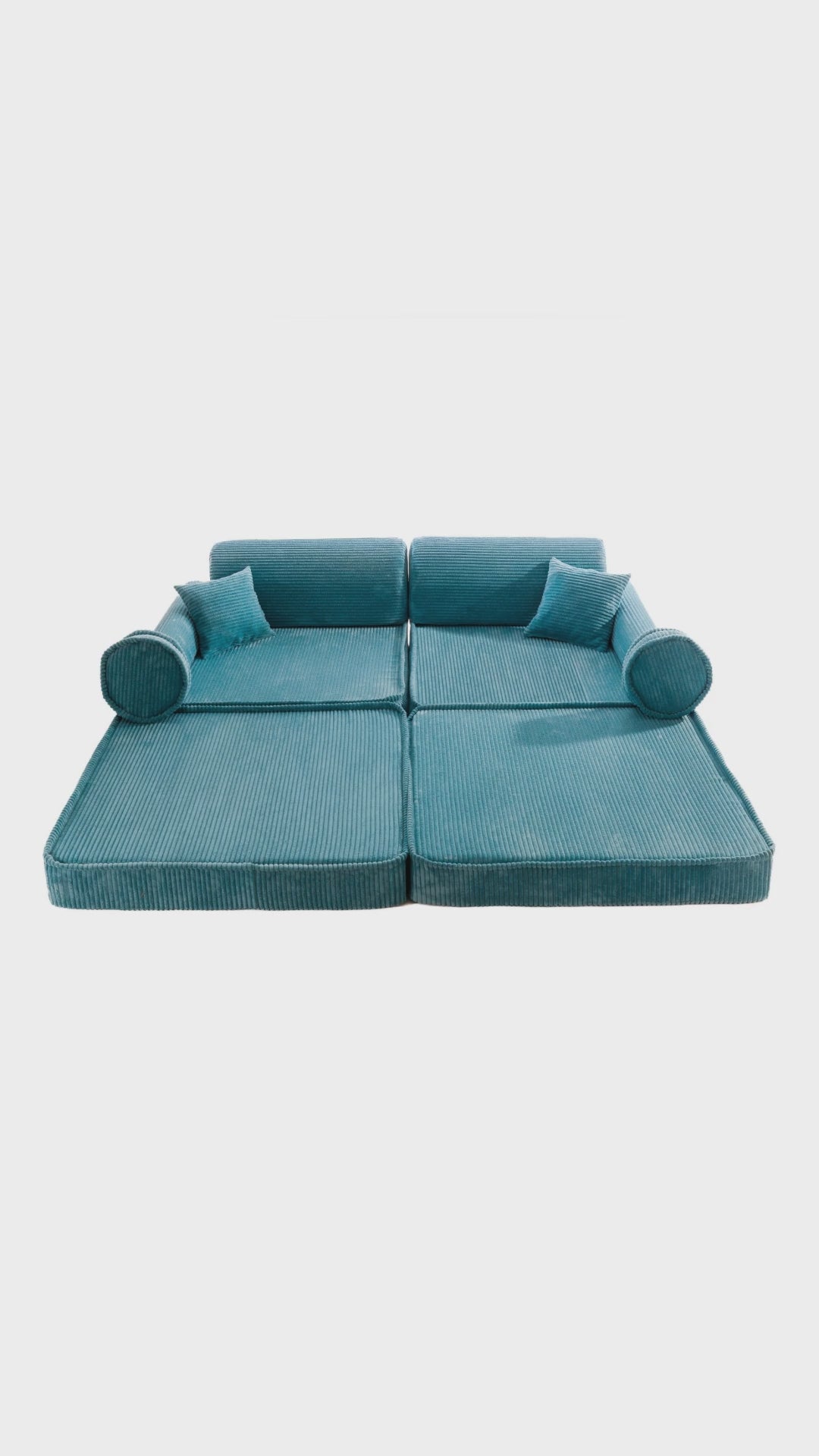 🛋️ Transform playtime with the MeowBaby Sofa! This turquoise beauty offers an endless horizon of creativity and comfort, perfect for imaginative minds and cozy moments. 🏎️ Explore now! https://nooredx.ee/products/large-modular-sofa-for-kids-premium-corduroy-turquise KidsFurniture MadeInEurope