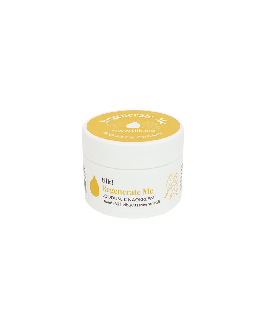 4. Tilk! Regenerate Me Face Cream with packaging, featuring award badge, studio shot