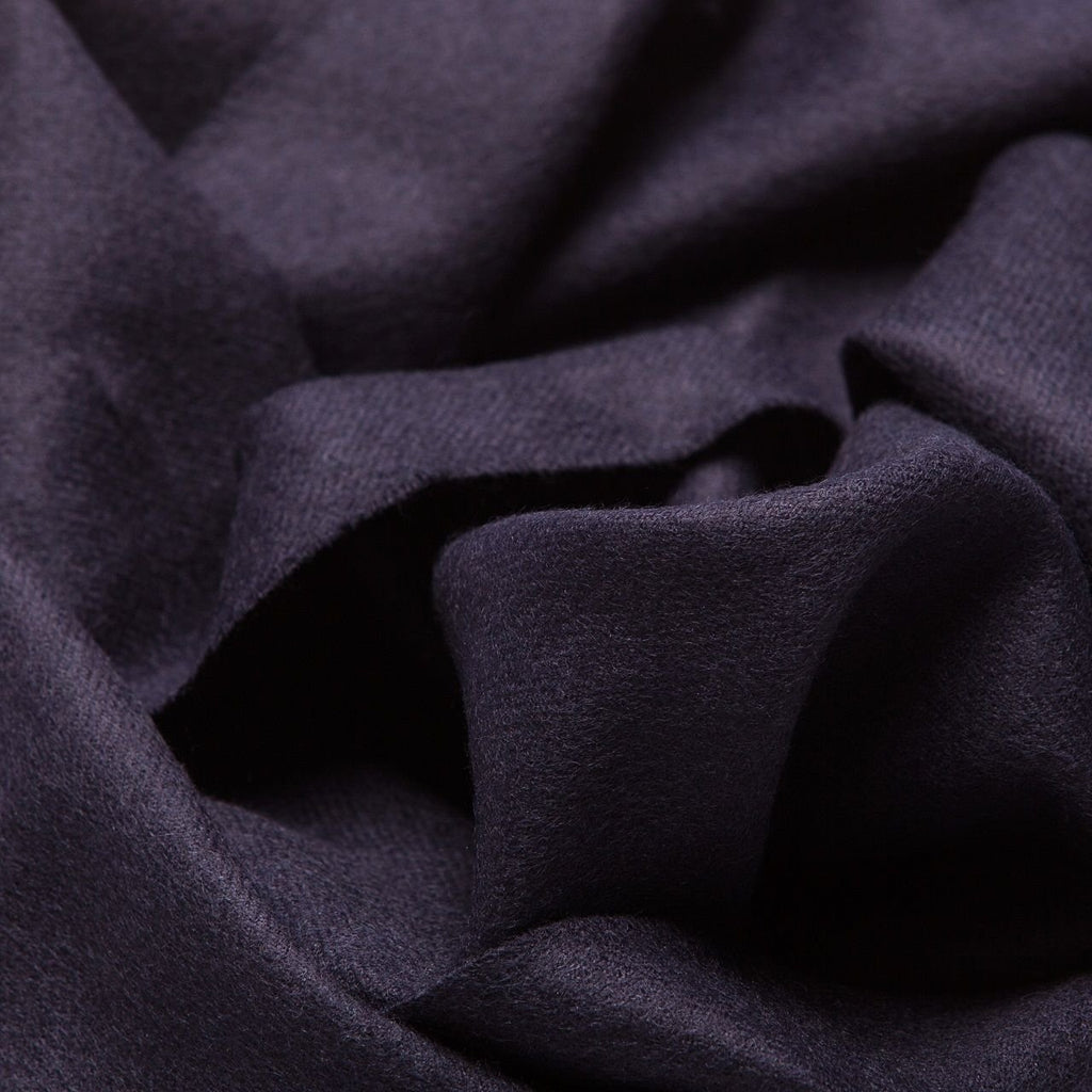 15. Close-up of Alpaka natural baby alpaca fabric in navy, showing texture and softness