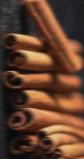 3. Close-up of cinnamon sticks stacked together