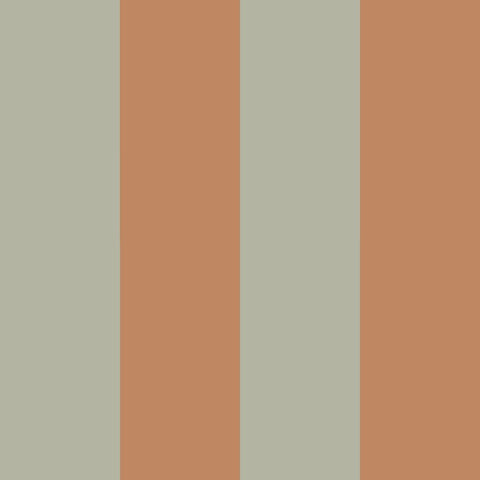 2. Close-up of Dekornik's green and brown striped wallpaper pattern, showcasing muted green and cappuccino stripes on a matte paper surface